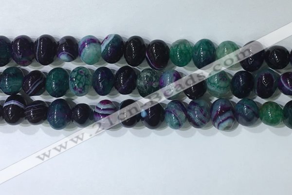 CNG8354 15.5 inches 10*12mm nuggets striped agate beads wholesale