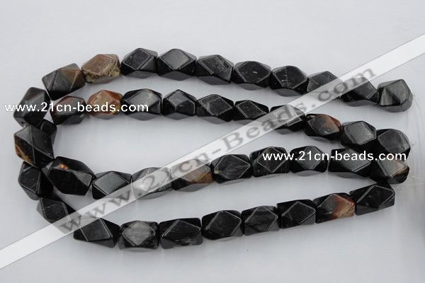 CNG843 15.5 inches 13*18mm faceted nuggets picasso jasper beads