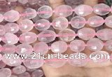 CNG8507 11*15mm - 13*18mm faceted nuggets rose quartz beads