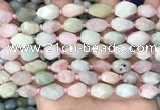 CNG8516 15.5 inches 8*12mm - 10*15mm faceted nuggets morganite beads