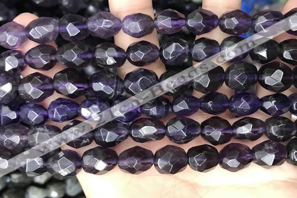 CNG8518 15.5 inches 8*10mm - 10*14mm faceted nuggets amethyst beads