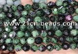 CNG8529 15.5 inches 9*10mm faceted nuggets ruby zoisite beads