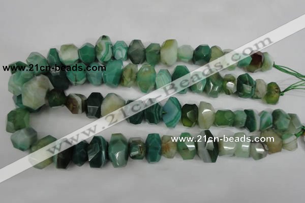 CNG853 15.5 inches 12*18mm – 13*22mm faceted nuggets agate beads