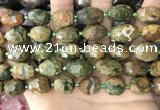 CNG8540 15.5 inches 10*14mm - 12*16mm faceted nuggets rhyolite beads