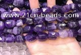 CNG8581 13*18mm - 15*20mm faceted nuggets amethyst beads