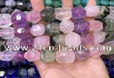 CNG8583 13*18mm - 15*20mm faceted nuggets mixed quartz beads