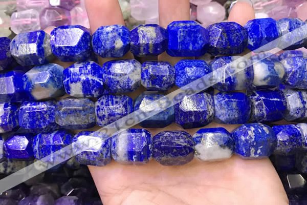 CNG8585 13*18mm - 15*20mm faceted nuggets lapis lazuli beads