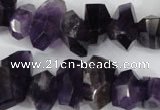 CNG859 15.5 inches 10*14mm – 12*20mm faceted nuggets amethyst beads