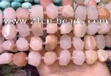 CNG8595 12*16mm - 13*18mm faceted nuggets pink aventurine beads