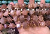 CNG8596 12*16mm - 13*18mm faceted nuggets moonstone beads