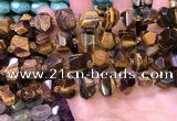 CNG8597 12*16mm - 13*18mm faceted nuggets yellow tiger eye beads