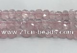 CNG8611 10*13mm - 12*16mm faceted freeform rose quartz beads