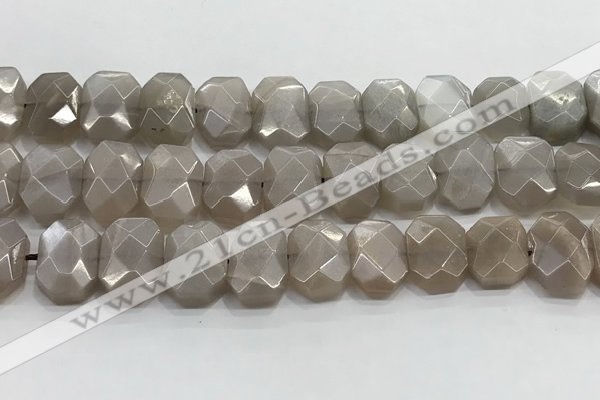 CNG8615 10*13mm - 12*16mm faceted freeform moonstone beads