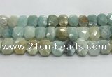 CNG8618 10*13mm - 12*16mm faceted freeform amazonite beads