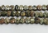 CNG8619 10*13mm - 12*16mm faceted freeform rhyolite beads