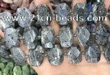 CNG8632 13*18mm - 15*25mm faceted freeform sesame jasper beads