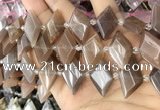 CNG8637 13*20mm - 15*25mm faceted freeform moonstone beads