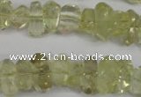 CNG864 15.5 inches 5*10mm – 10*17mm faceted nuggets lemon quartz beads