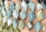 CNG8644 13*20mm - 15*25mm faceted freeform amazonite beads
