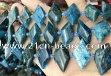 CNG8648 13*20mm - 15*25mm faceted freeform apatite beads