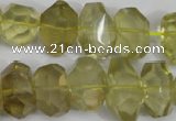 CNG865 15.5 inches 10*15mm – 12*20mm faceted nuggets lemon quartz beads