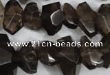 CNG866 15.5 inches 8*12mm – 14*22mm faceted nuggets smoky quartz beads