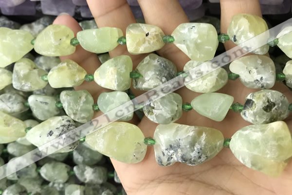 CNG8663 12*16mm - 18*25mm nuggets green rutilated quartz beads