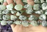 CNG8664 12*16mm - 18*25mm nuggets green rutilated quartz beads