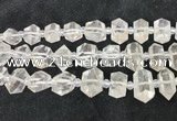 CNG8670 12*20mm - 20*33mm faceted nuggets white crystal beads