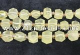 CNG8673 12*20mm - 20*33mm faceted nuggets lemon quartz beads