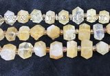 CNG8674 12*20mm - 20*33mm faceted nuggets citrine beads