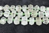 CNG8676 12*20mm - 20*33mm faceted nuggets green quartz beads