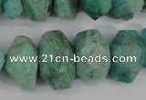 CNG868 15.5 inches 7*12mm – 12*20mm faceted nuggets amazonite beads