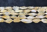 CNG8681 15.5 inches 12*23mm - 15*25mm faceted freeform citrine beads