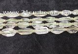 CNG8683 12*23mm - 15*25mm faceted freeform green quartz beads