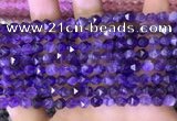 CNG8700 15.5 inches 6mm faceted nuggets amethyst gemstone beads