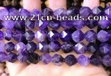 CNG8702 15.5 inches 10mm faceted nuggets amethyst gemstone beads