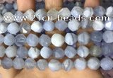 CNG8707 15.5 inches 10mm faceted nuggets blue chalcedony beads