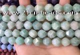 CNG8713 15.5 inches 12mm faceted nuggets amazonite gemstone beads