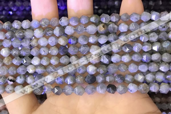 CNG8715 15.5 inches 6mm faceted nuggets labradorite gemstone beads