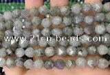 CNG8716 15.5 inches 8mm faceted nuggets labradorite gemstone beads