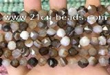 CNG8721 15.5 inches 8mm faceted nuggets agate gemstone beads