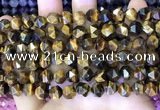 CNG8725 15.5 inches 8mm faceted nuggets yellow tiger eye beads