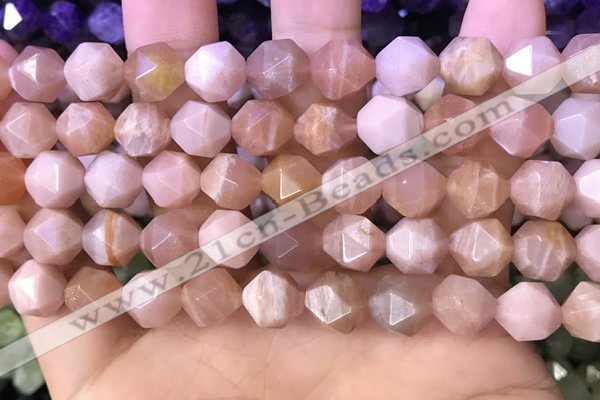 CNG8743 15.5 inches 10mm faceted nuggets moonstone gemstone beads