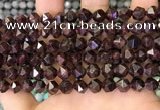 CNG8770 15.5 inches 8mm faceted nuggets garnet gemstone beads