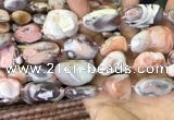 CNG8785 15 inches 15*22mm - 22*30mm nuggets pink botswana agate beads