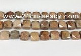 CNG8791 16*17mm - 18*19mm faceted nuggets chrysanthemum agate  beads