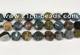 CNG8793 16*17mm - 18*19mm faceted nuggets agate  beads