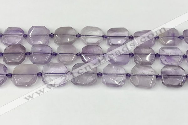 CNG8800 15.5 inches 16mm - 20mm faceted freeform amethyst beads