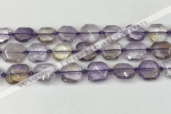 CNG8801 15.5 inches 16mm - 20mm faceted freeform ametrine beads